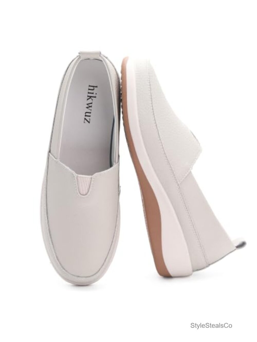 Women's Slip-On Wedge Loafers, Comfortable Nursing Shoes, Non-Slip Work Flats